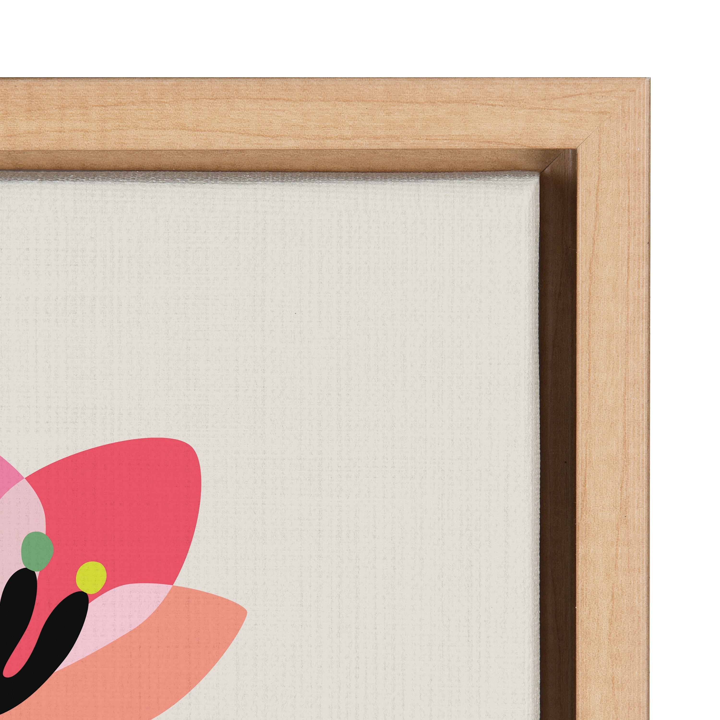 Sylvie Mid Century Modern Cherry Blossoms Framed Canvas by kateandlaurel - product image 17 for Resin Society