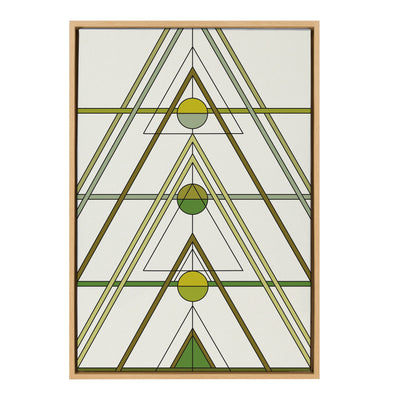Sylvie Mid Century Modern Retro Tree Framed Canvas by kateandlaurel - product image 8 for Resin Society
