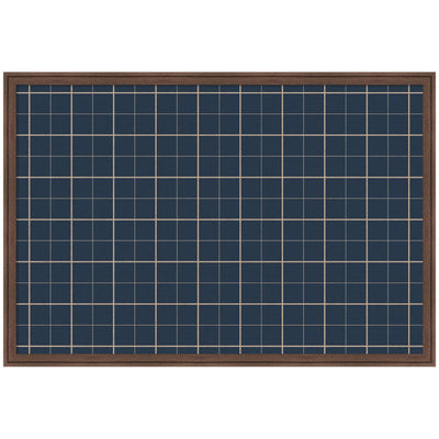 Framed Fabric Pinboard Navy Blue Plaid Wall Organization