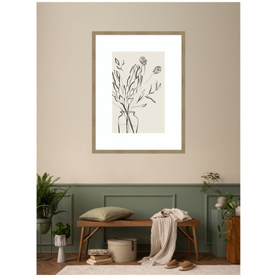 Protea Sketch No.
2 by Sara Berrenson Framed Wall Art Print