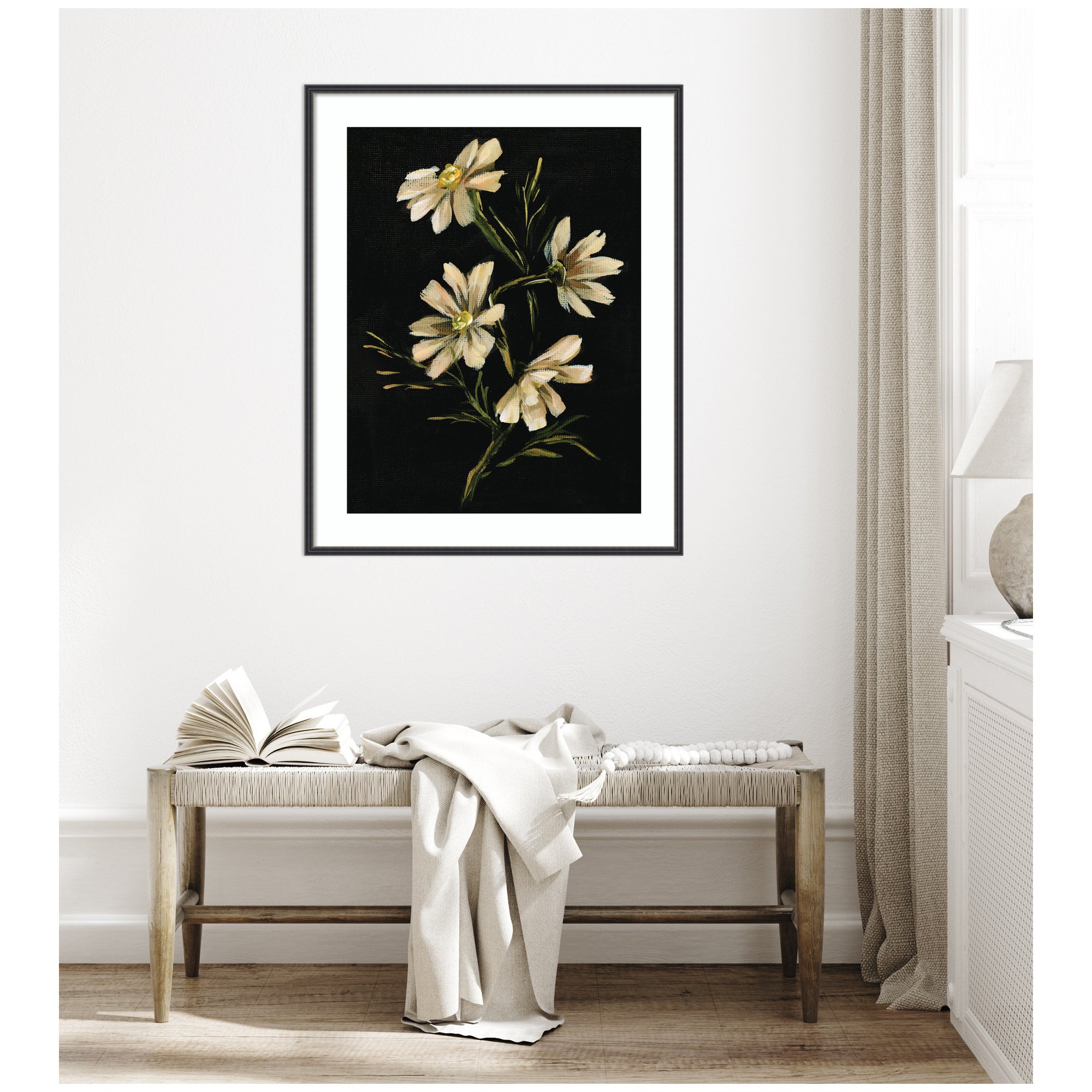 Framed Art Moody Floral 4 by Annie Quigley