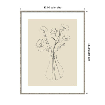 Floral Vase by Gabrielly Guedes Framed Wall Art Print