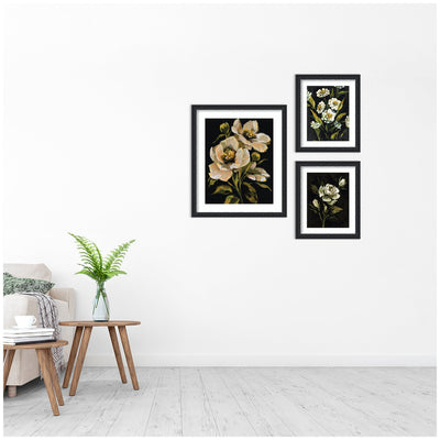 Moody Whites Floral No.
3 3 Piece Framed Wall Art Print Set by Annie Quigley