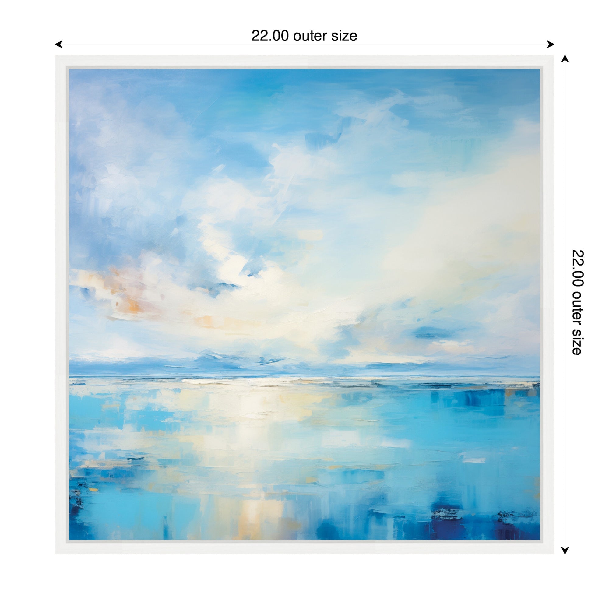 Sylvie Serene Coastal Waters Tranquil Landscape Framed Canvas