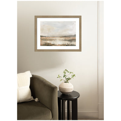 Neutral Abstract Landscape by The Creative Bunch Studio Framed Wall Art Print