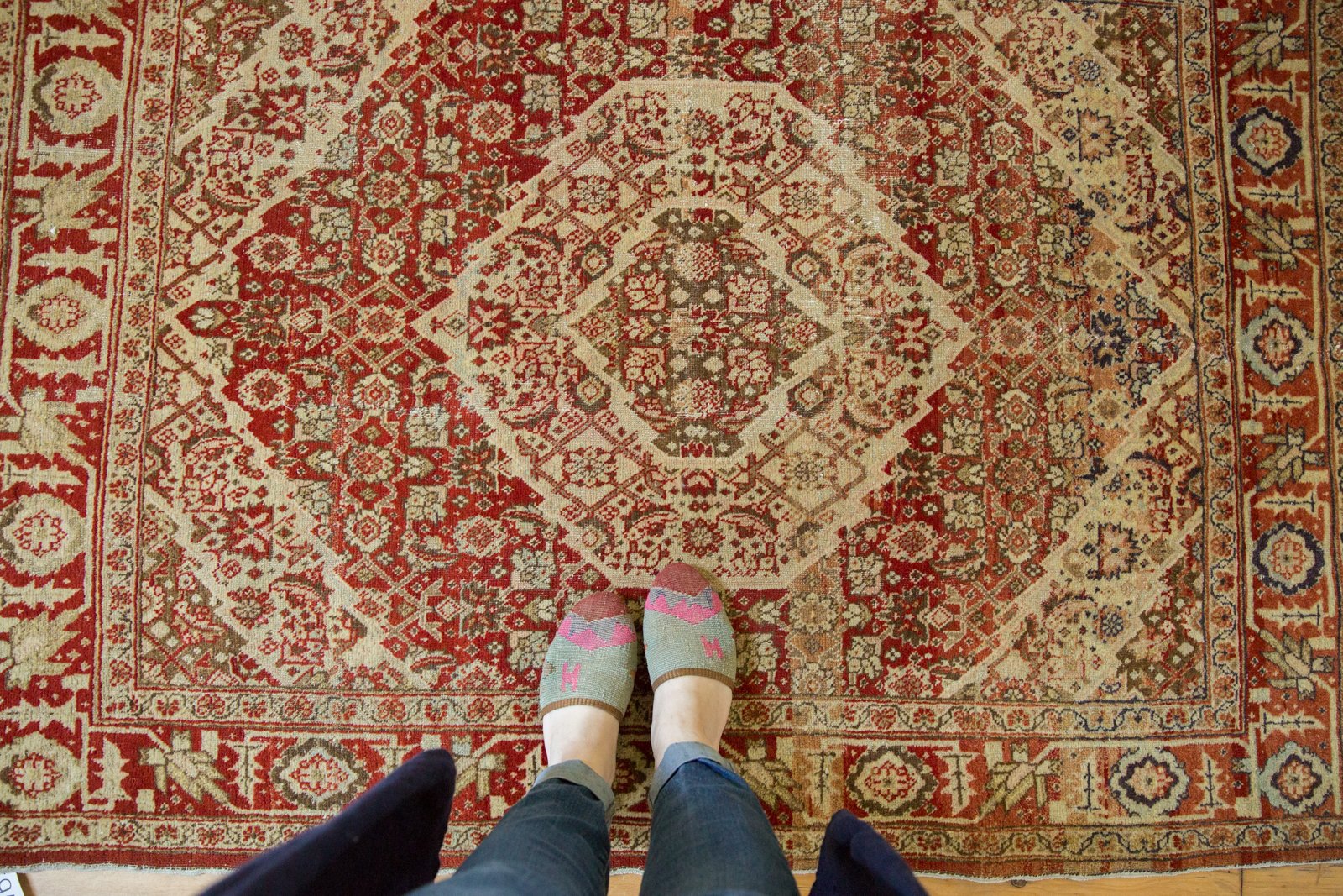 4x5.5 Vintage Tabriz Rug by Old New House® - product image 2 for Resin Society