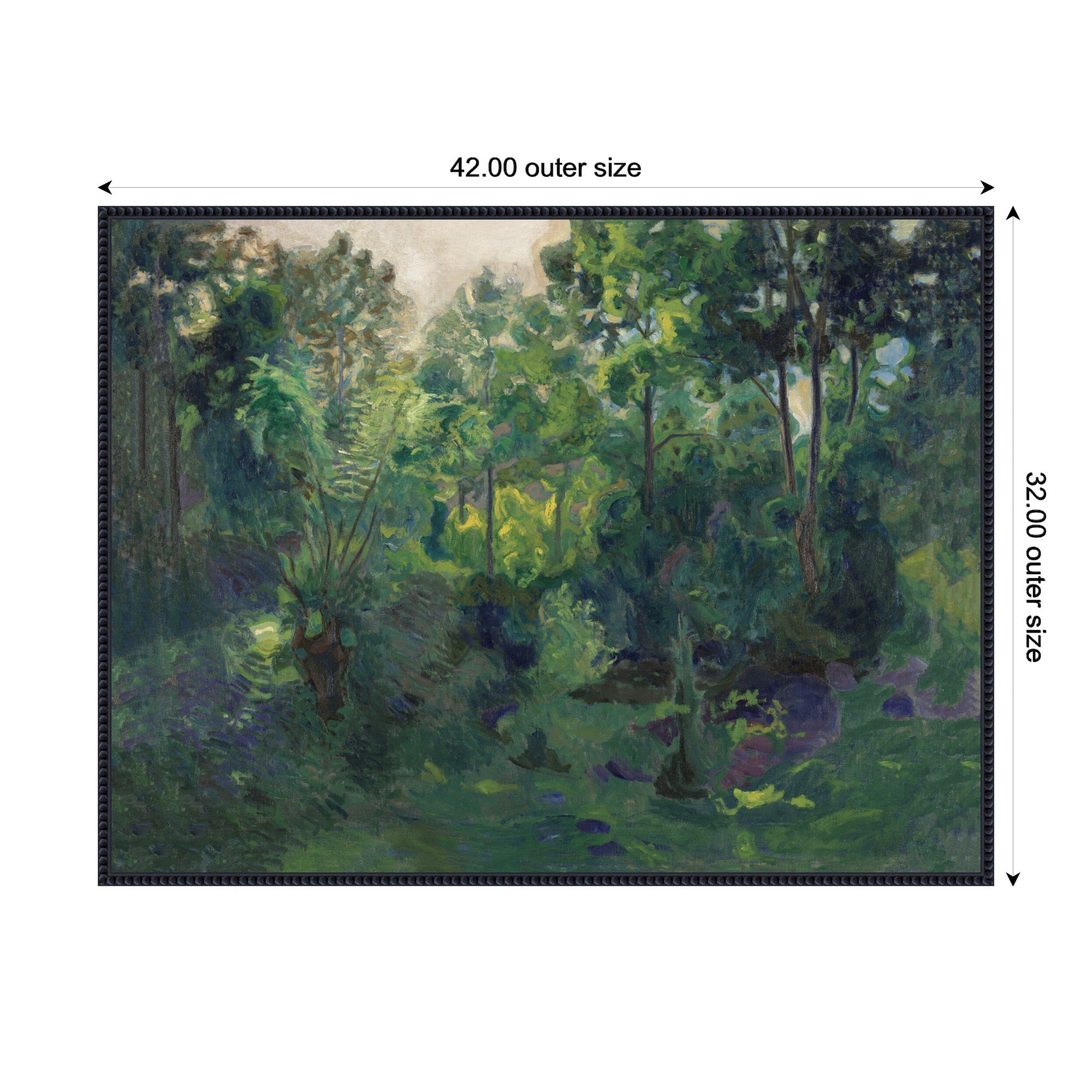 Wooded Landscape 1900 Thorvald Erichsen by Nostalgia Prints Framed Canvas Wall Art Print
