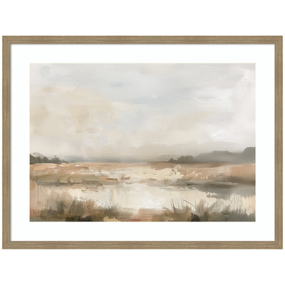 Neutral Abstract Landscape by The Creative Bunch Studio Framed Wall Art Print