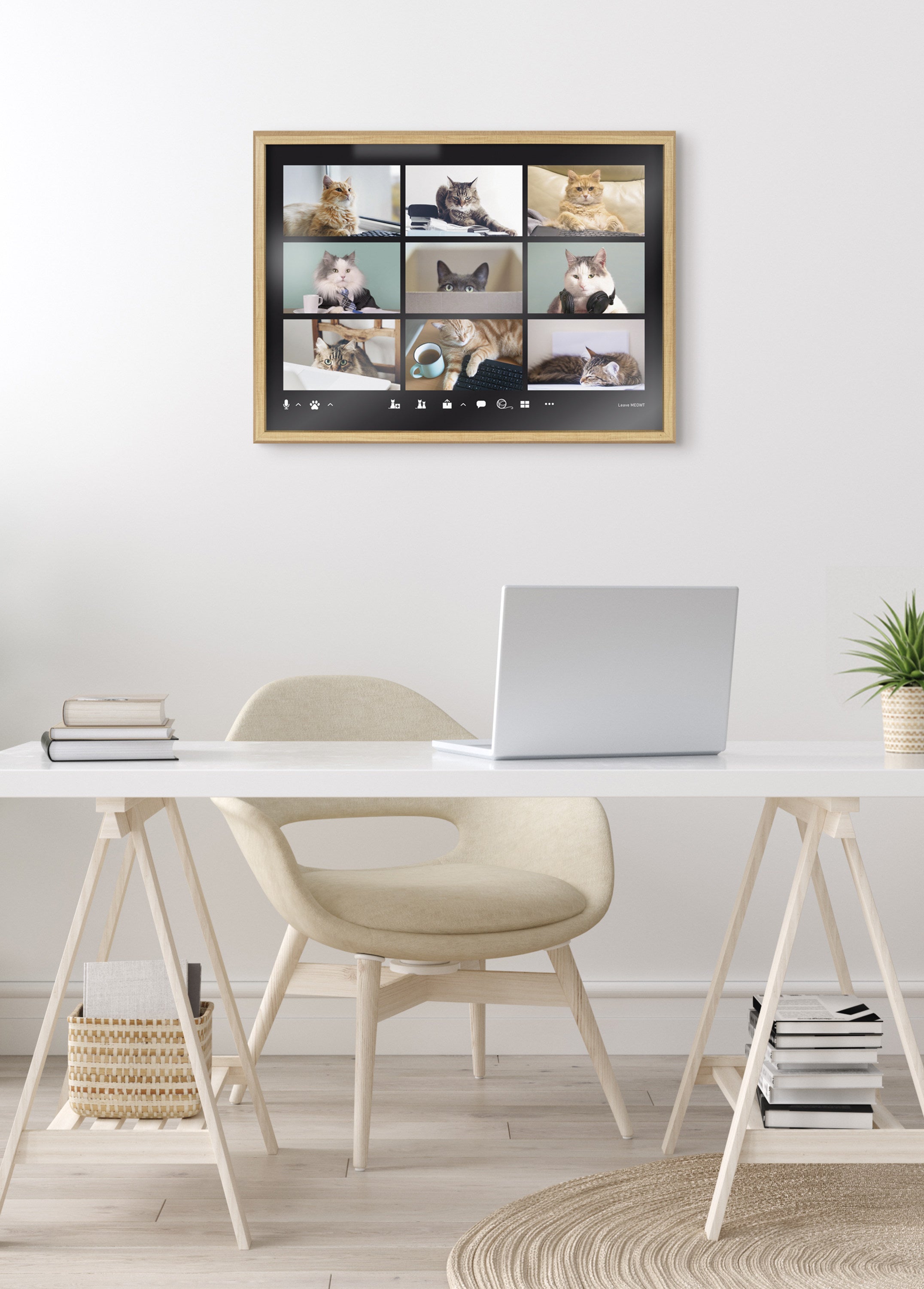 Blake Video Chat Cats Framed Printed Glass by The Creative Bunch Studio by kateandlaurel - product image 7 for Resin Society