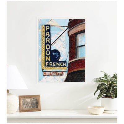 Pardon My French by Krista V.
Allenstein Framed Canvas Wall Art Print