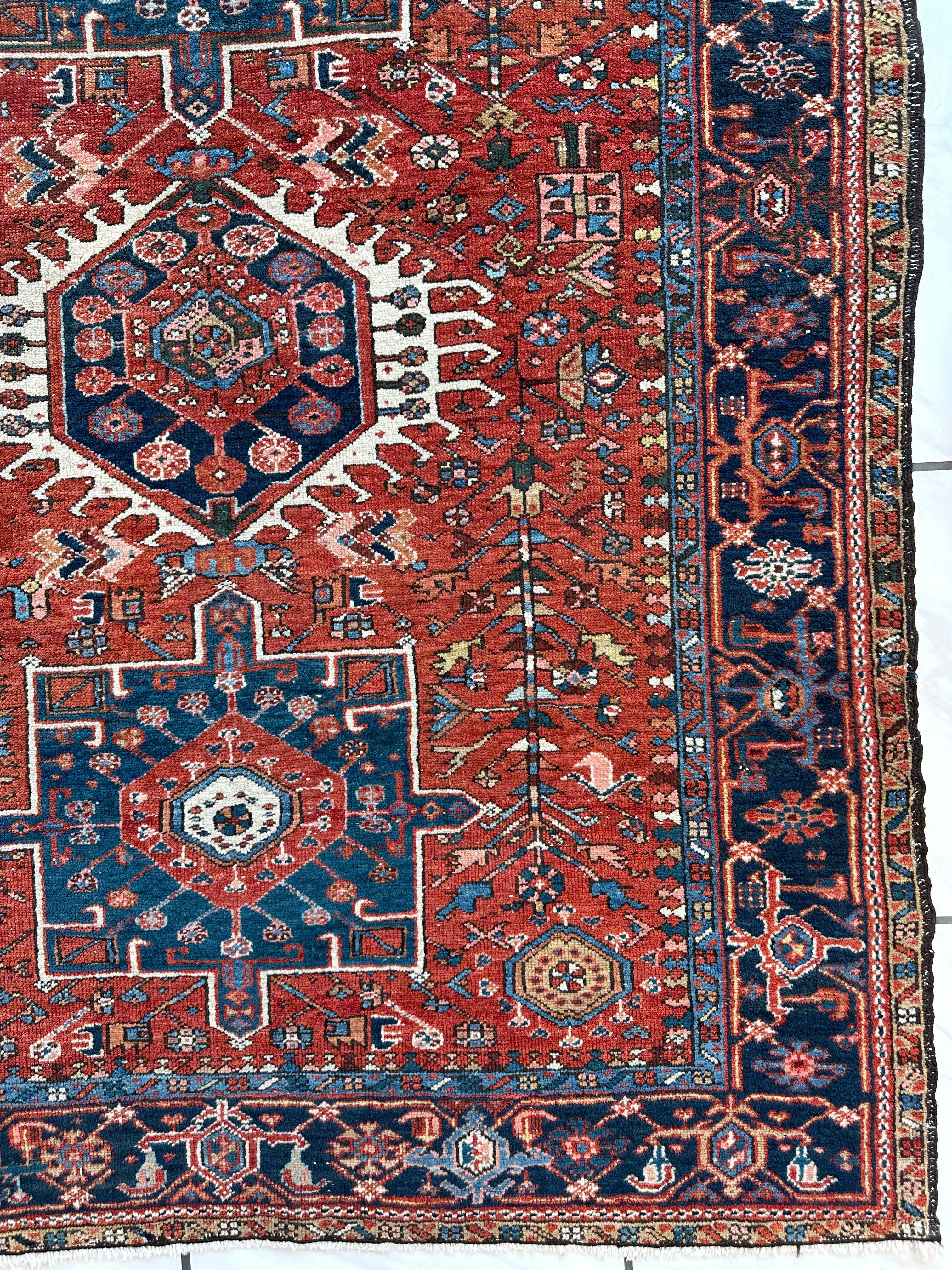 KARAJA Persian Antique Heriz Rug 4'9" x 6' by Rugistan - product image 15 for Resin Society
