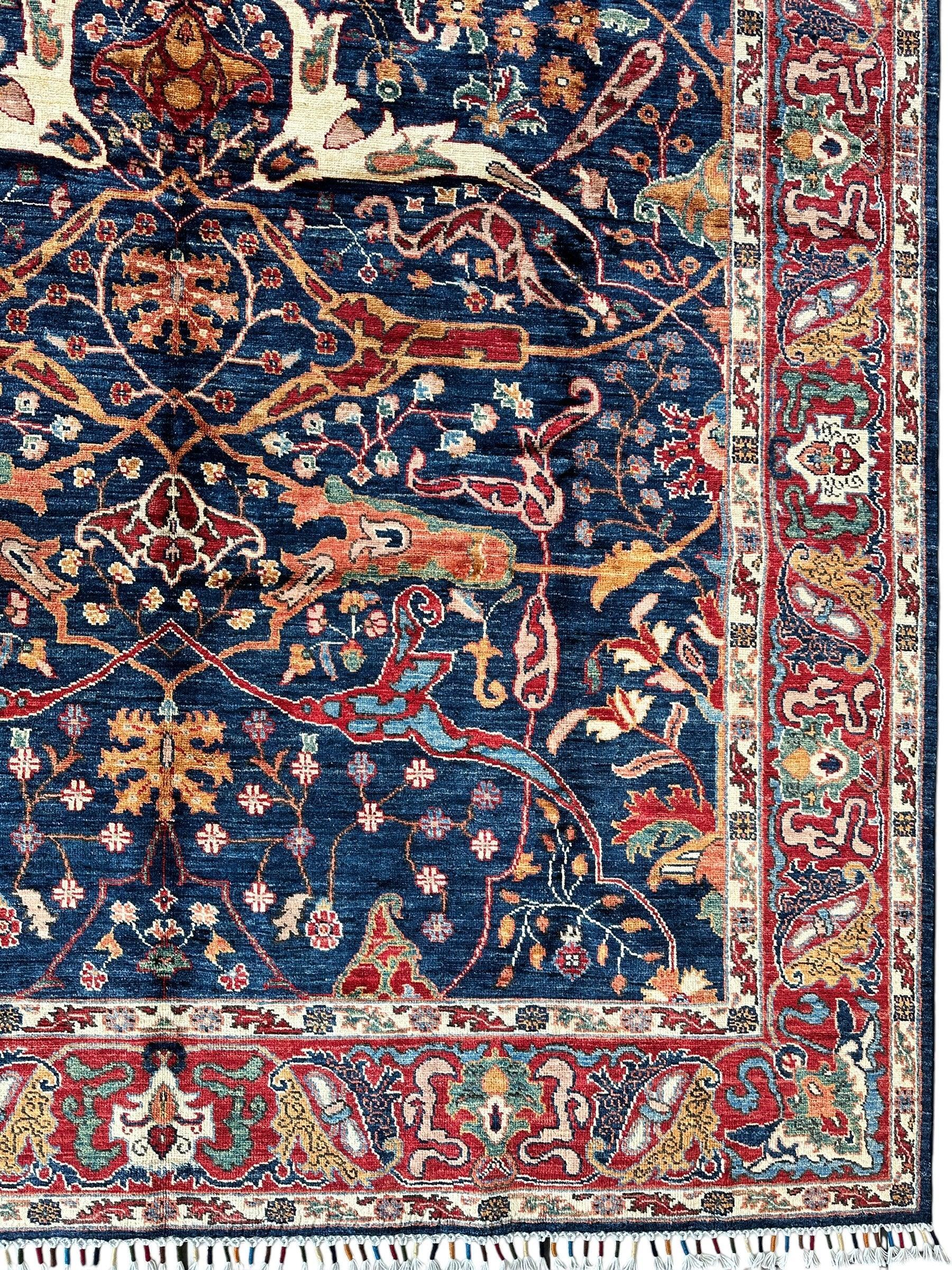 Hand-Knotted Afghani Bidjar Ghazni Wool Rug – 6'7" x 9'10" – Elegant by Rugistan - product image 11 for Resin Society