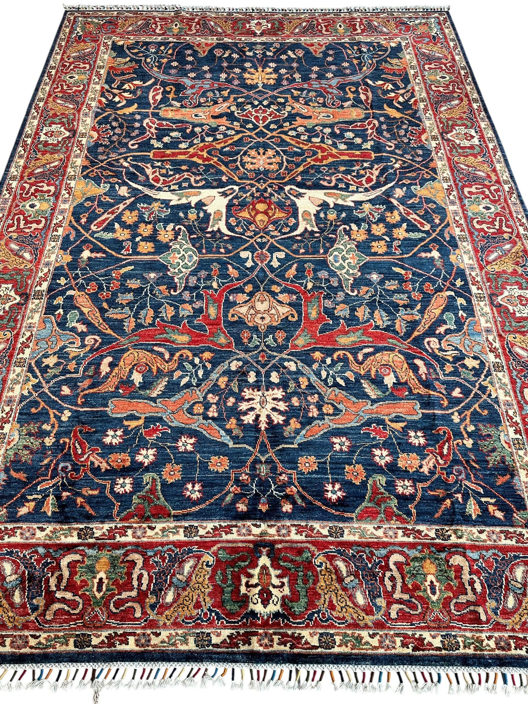 Hand-Knotted Afghani Bidjar Ghazni Wool Rug – 6'7" x 9'10" – Elegant by Rugistan - product image 2 for Resin Society