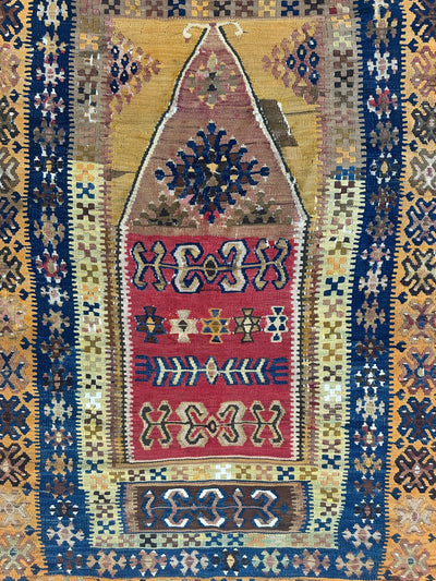 Antique Anatolian Wool Prayer Rug 4’ x 6’6” by Rugistan - product image 3 for Resin Society