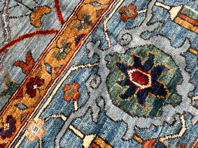 Hand-Knotted Trasitional Serapi Ghazni Wool Rug – 9’1” x 12’ – by Rugistan - product image 15 for Resin Society