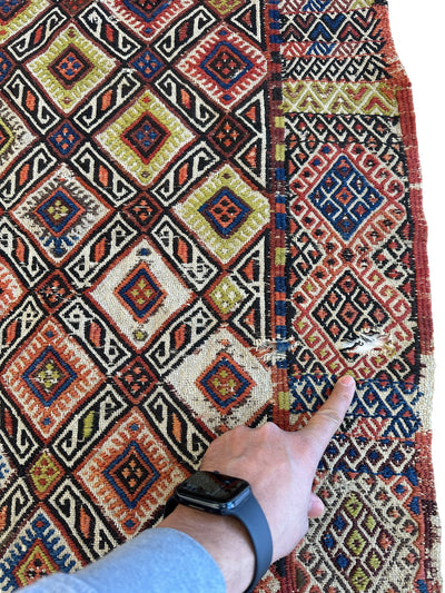 Antique Turkish Jajim Wool Rug 5’6” x 14’5” by Rugistan - product image 15 for Resin Society