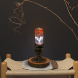 EP Light Tango Resin LED Bulb with wooden base, handcrafted resin design
