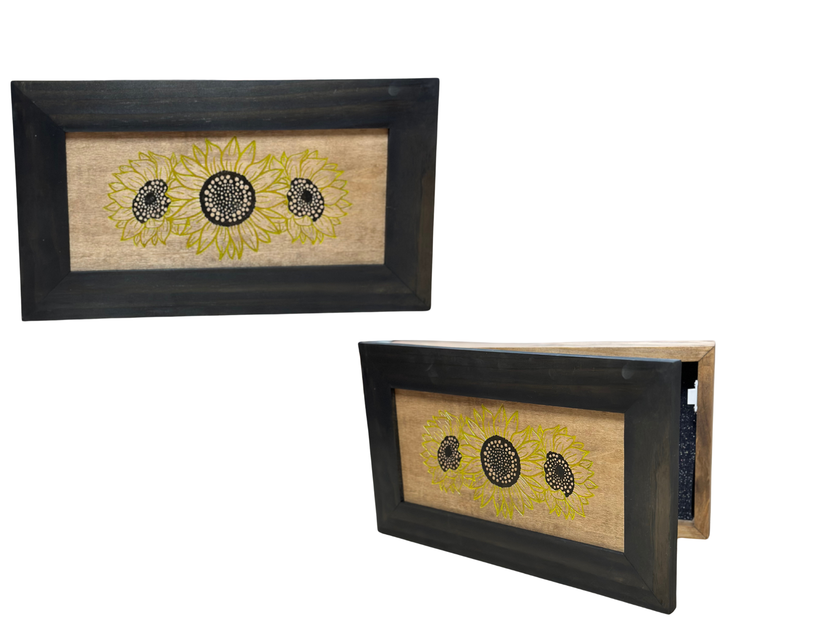 Sunflower Wall-Mounted Secure Gun Cabinet by Bellewood Designs - main product image for Resin Society