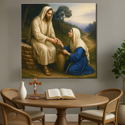 Samaritan at the Well Faith Wall Art by Tailored Canvases - product image 5 for Resin Society