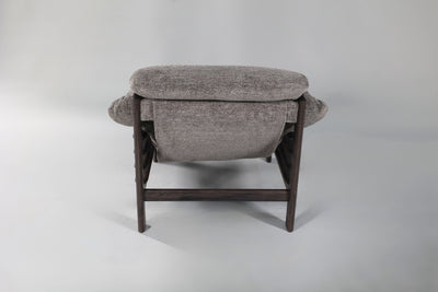 Chair & Ottoman – Oswalt Sterling with Tiger Maple Arms (Black) by Enrico Bartolini - product image 7 for Resin Society