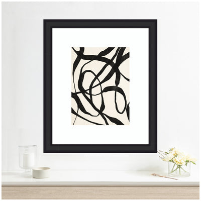 Framed Art Black Twist 4 by Alicia Bock