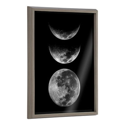 Framed grayscale moon phase wall art titled Mod Moon It's Just a Phase by The Creative Bunch Studio