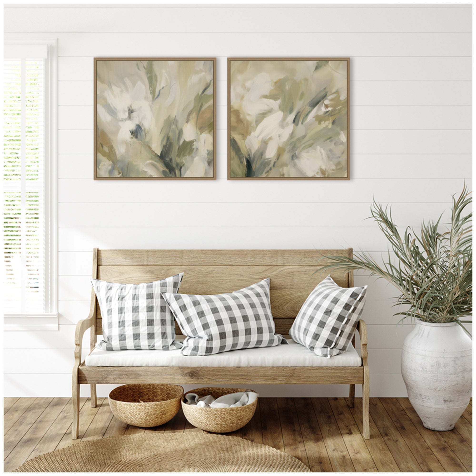 Olive Bloom No.
3 & No.
2 2 Piece Framed Canvas Wall Art Set by Amy Lighthall