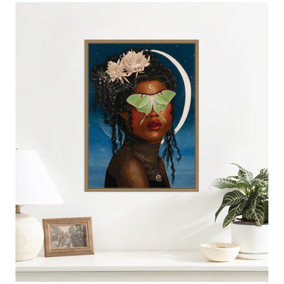 Luna Ascending by Charlotte Brindley Framed Canvas Wall Art Print