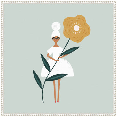 Sylvie Flower Girl Framed Canvas by Duchess Plum