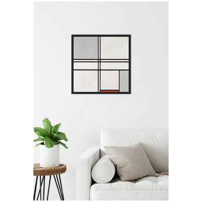 Sylvie Piet Mondrian Composition No 1 Gray Red 1935 Framed Canvas by The Art Institute of Chicago