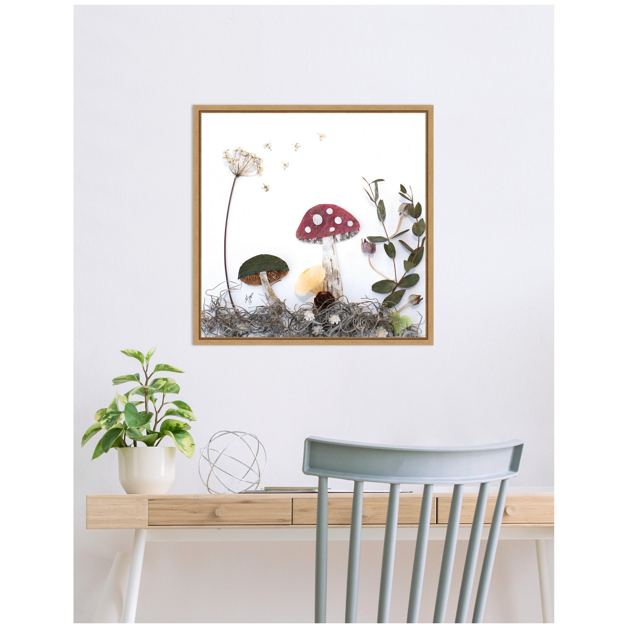 Mushroom No.
2 by Madeline Jeppesen Framed Canvas Wall Art Print