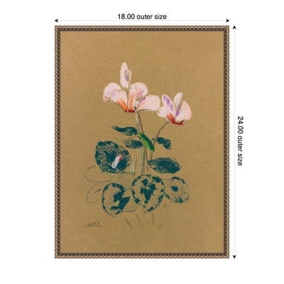 Cyclamen 1916 Odilion Redon by Nostalgia Prints Framed Canvas Wall Art Print