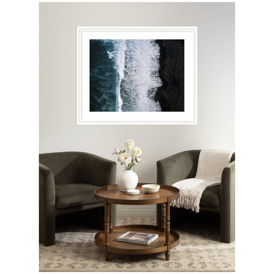 Framed Art Ocean Waves on the Black Beach in Iceland by Michael Schauer