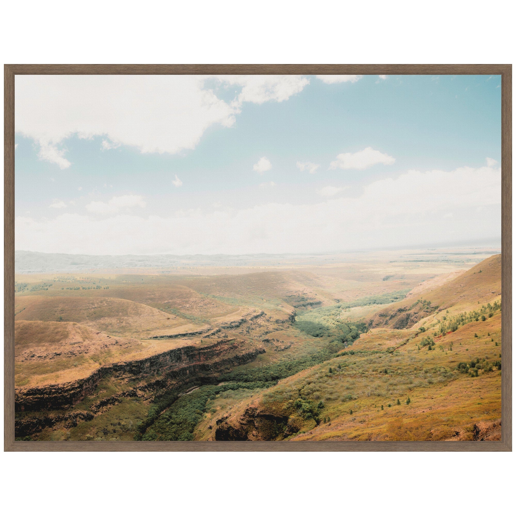 Sylvie Rolling Hills and Open Pastures Framed Canvas by Alicia Abla
