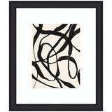 Framed Black Twist 4 artwork featuring bold black twist lines on white background.
