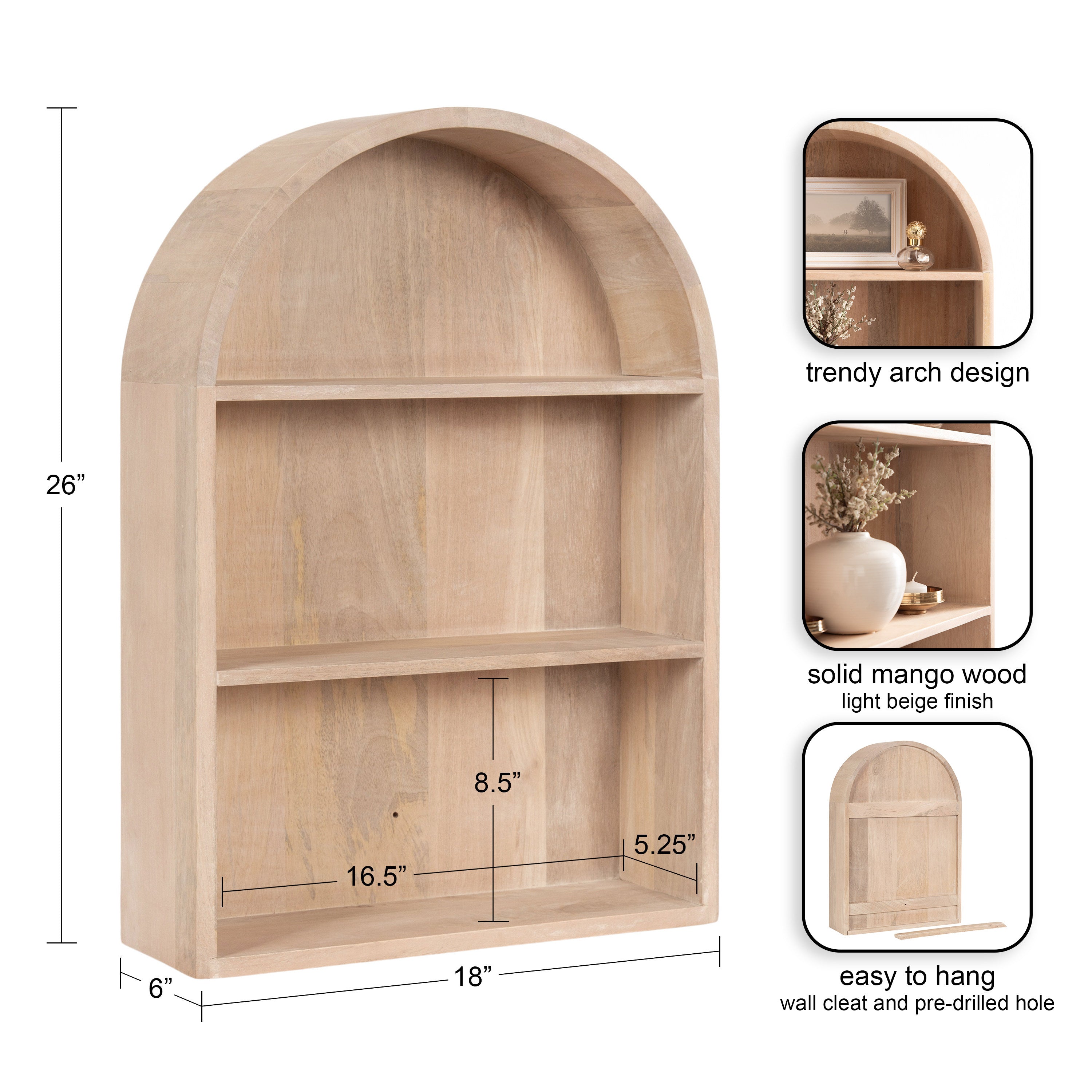 Arcott Arch Wall Shelf by kateandlaurel