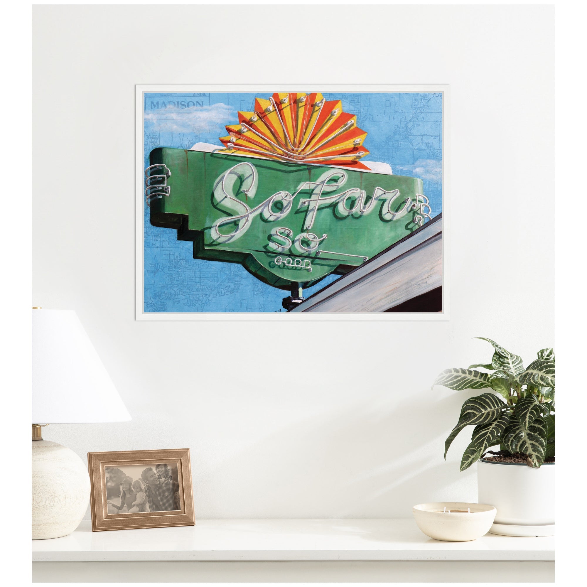 So Far by Krista V.
Allenstein Framed Canvas Wall Art Print