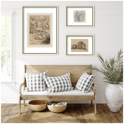 Sketches of Nature by Fry, Becker & Bosboom 3 Piece Framed Wall Art Print Set by Nostalgia Prints