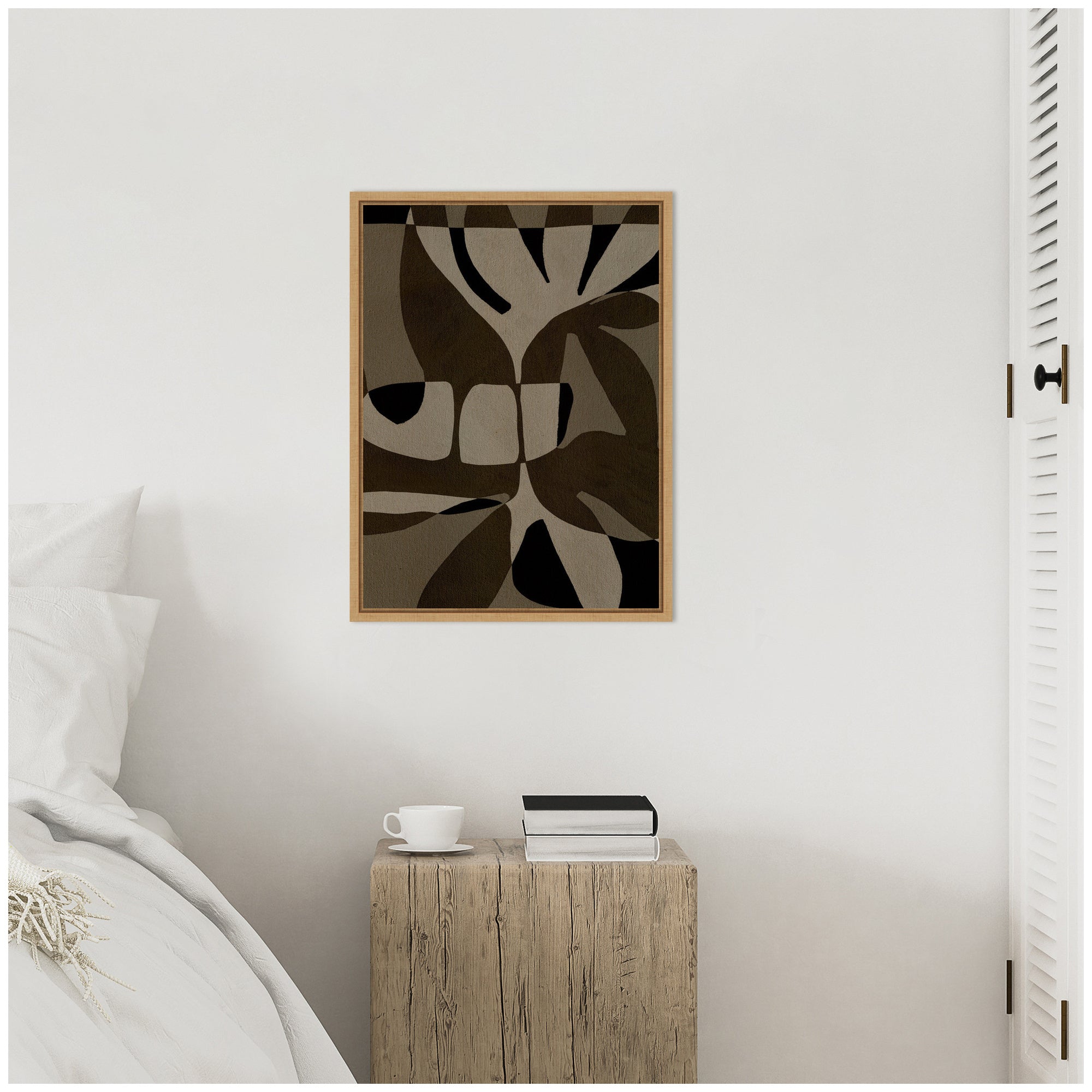 Sylvie Contour 2 Framed Canvas by Shatha Al Dafai