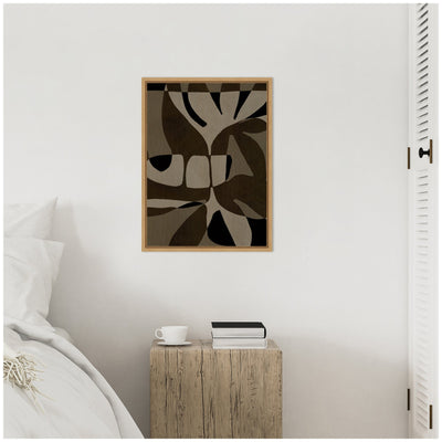 Sylvie Contour 2 Framed Canvas by Shatha Al Dafai
