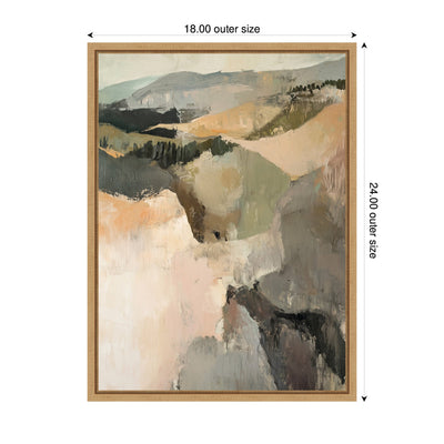 Sylvie Tonal Mountains III Framed Canvas by Amy Lighthall
