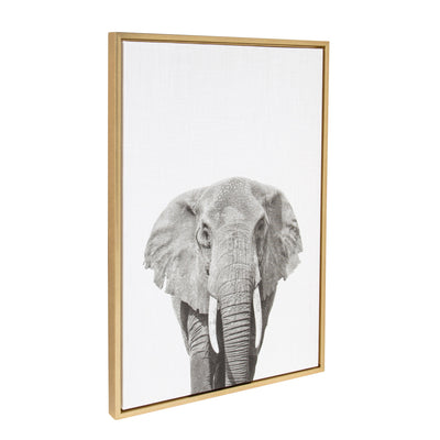 Sylvie Elephant Framed Canvas by Simon Te of Tai Prints