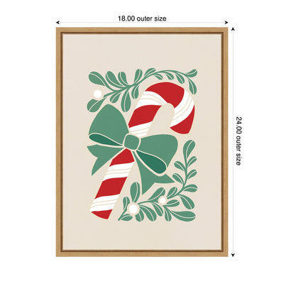 Sylvie Framed Canvas Christmas Icons Prima Set Candy Cane by Dominique Vari
