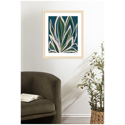 Framed Art Blue Flora 1 by Alicia Bock