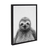 Sylvie Sloth Framed Canvas by Simon Te Tai
