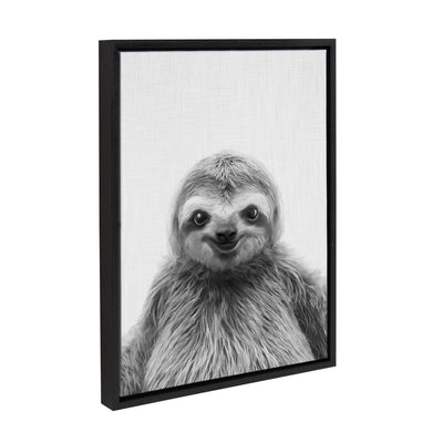 Sylvie Sloth Framed Canvas by Simon Te Tai