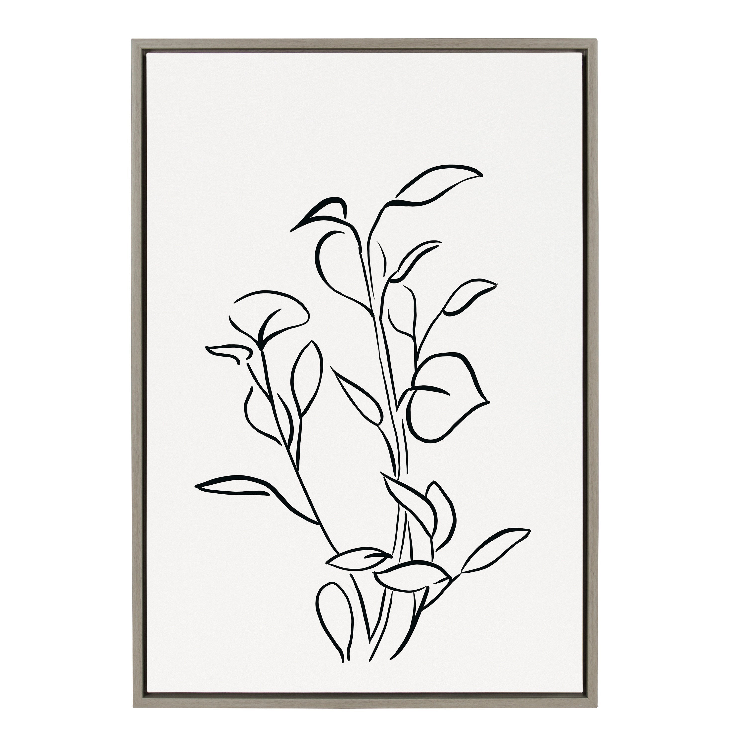 Sylvie Botanical Sketch Print No 2 Framed Canvas