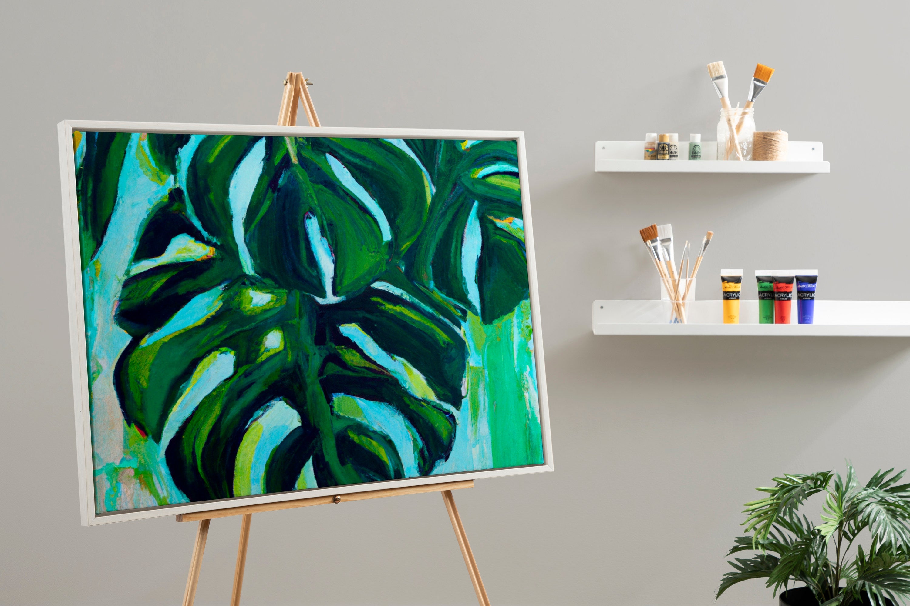 Sylvie Blank Framed Canvas 28x38 by kateandlaurel