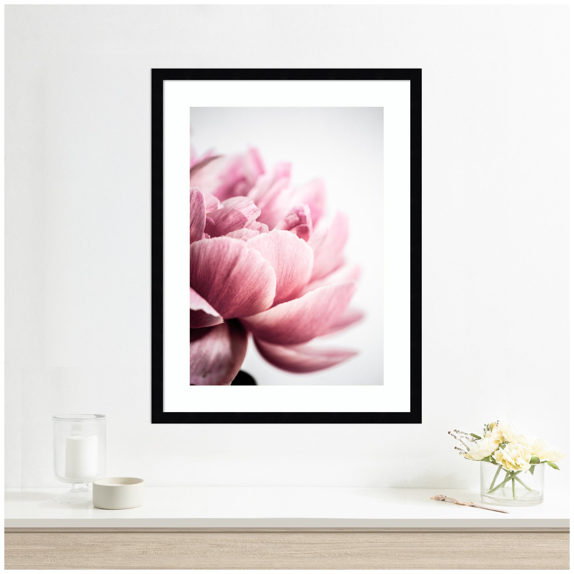Pink Peony No1 by Mareike Bohmer Framed Wall Art Print