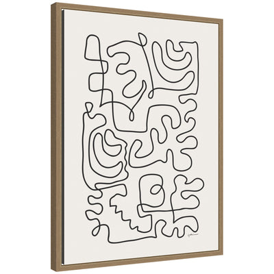 Connected Lines by Gabrielly Guedes Framed Canvas Wall Art Print